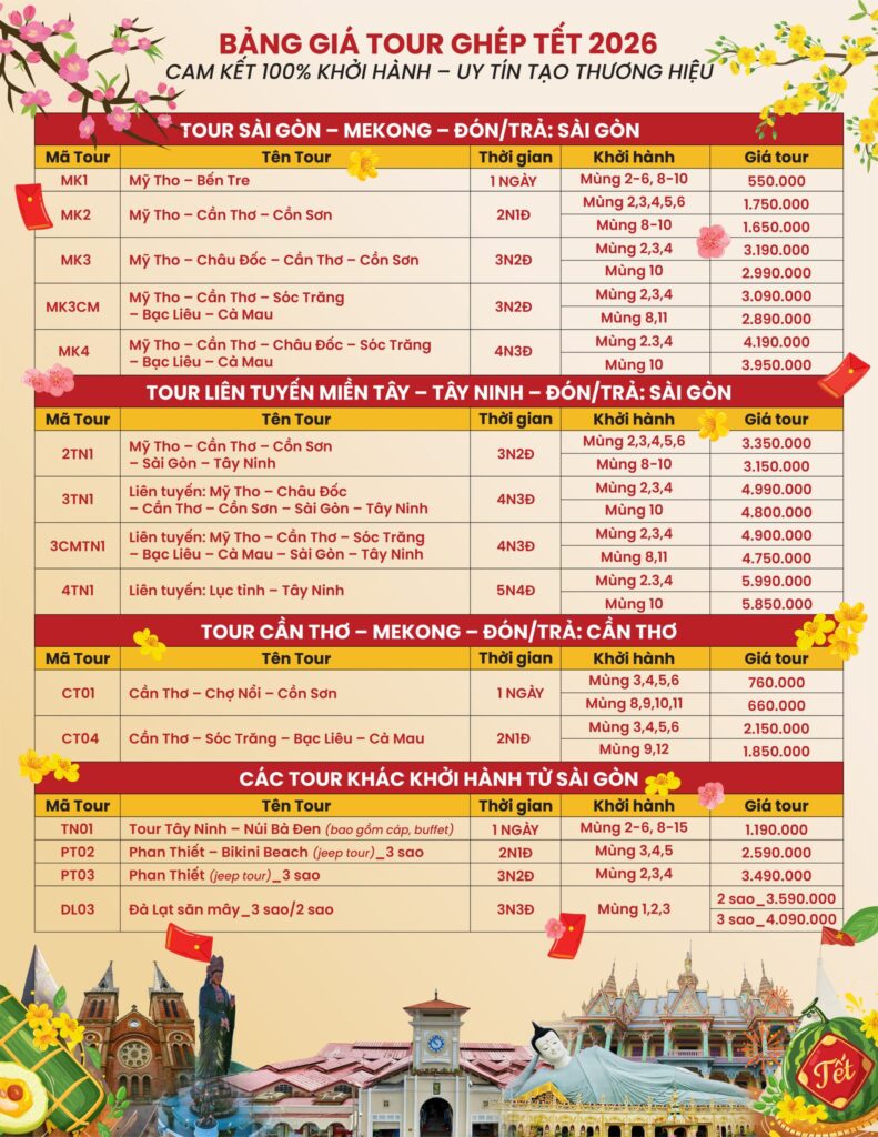 TOUR TẾT NỘI ĐỊA